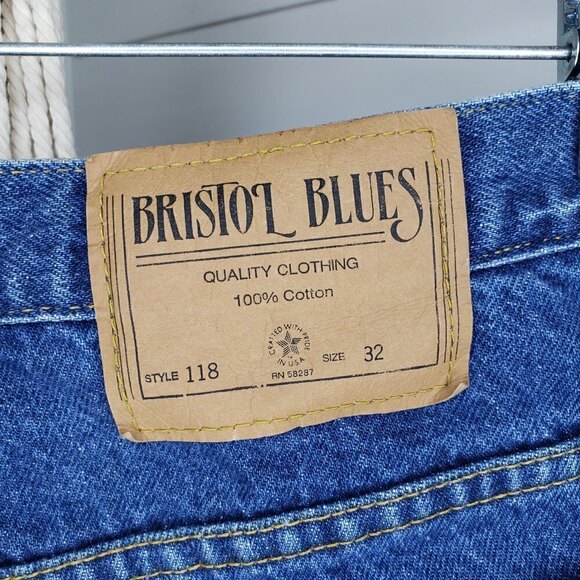 Bristol Blues Vintage High Rise Denim Mom Shorts Size 32 - Picture 3 of 5